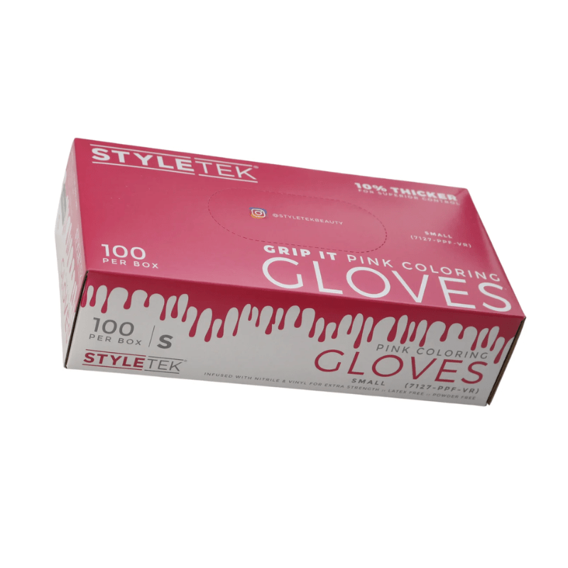 Styletek Pink Powder Free Gloves 100pk - Styletek | Artisan Hair Cary, Cary NC