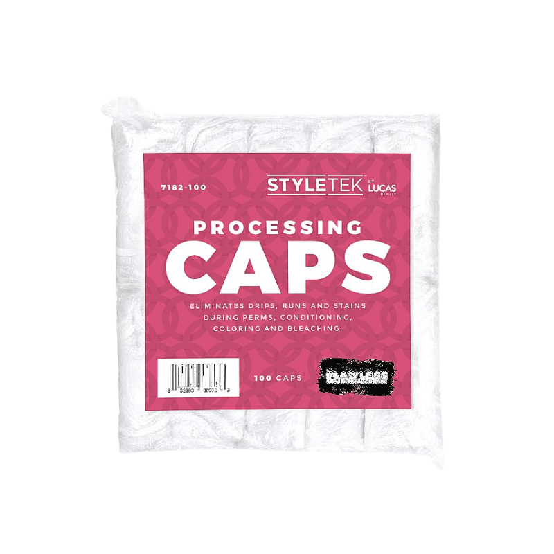 Styletek Clear Processing Caps -100pk