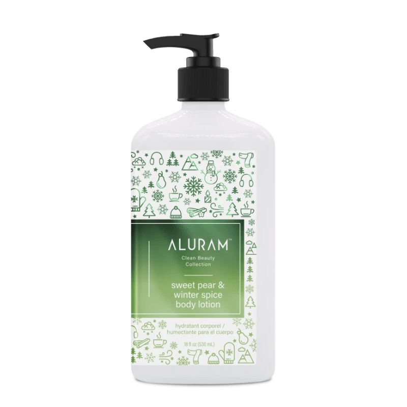 Aluram Sweet Pear & winter Spice Lotion 18oz - Aluram | Available at Artisan Hair Cary, NC