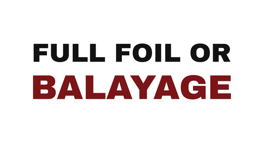 Full foil highlights vs balayage guide at Artisan Hair Salon, Cary NC
