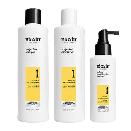 Nioxin System 1 Hair Care Kit For Natural Hair With Light Thinning