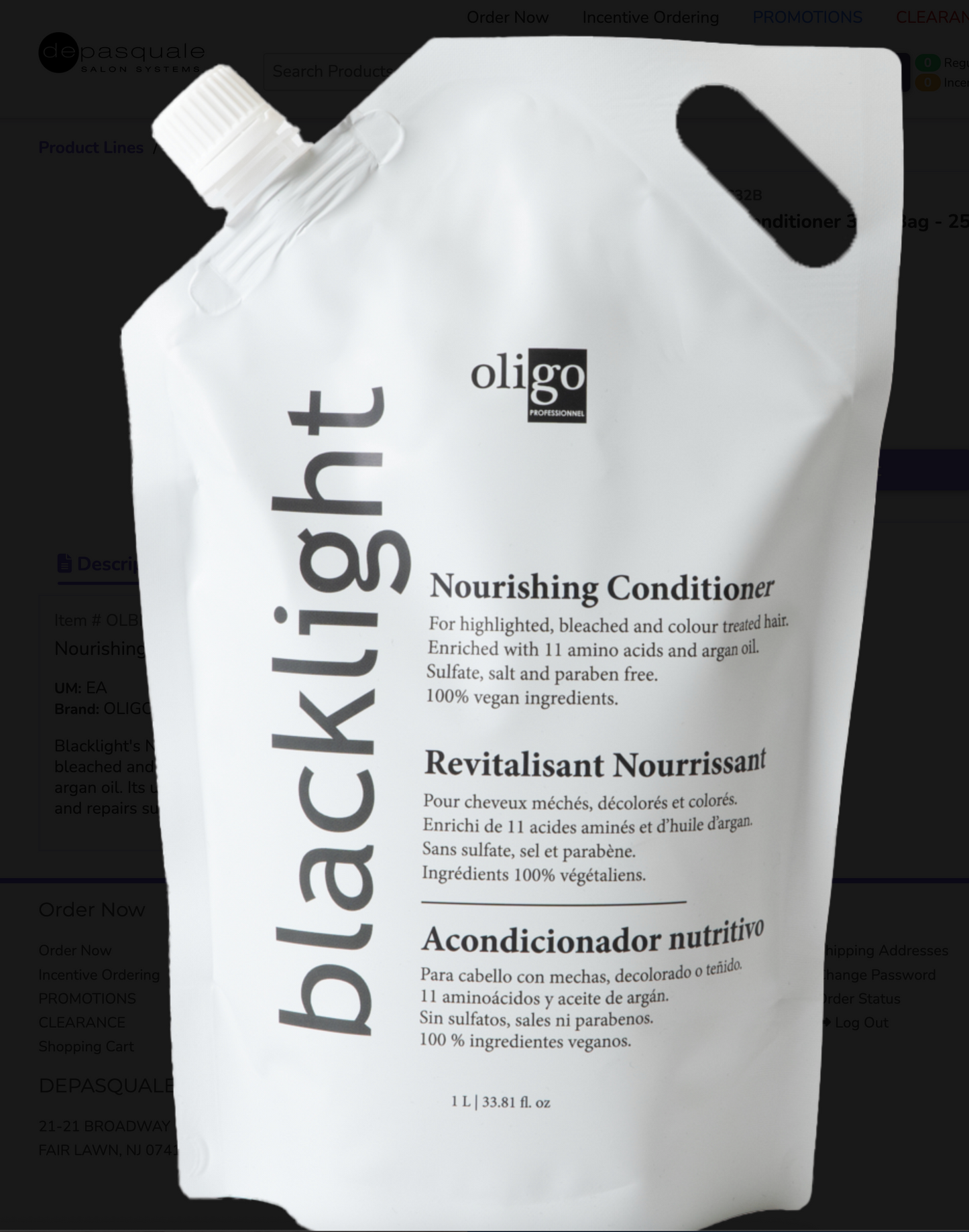 Oligo Blacklight Nourishing Conditioner 32Oz Bag at Artisan Hair Cary, Cary NC