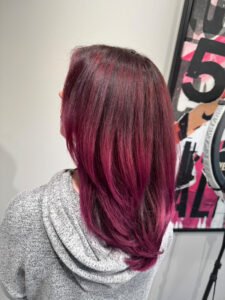 Fuschia violet balayage vivid