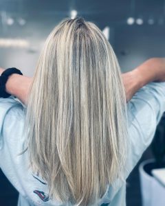 Partial blonde highlights
