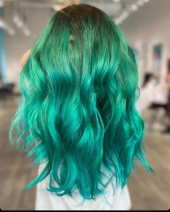 Teal mermaid hair